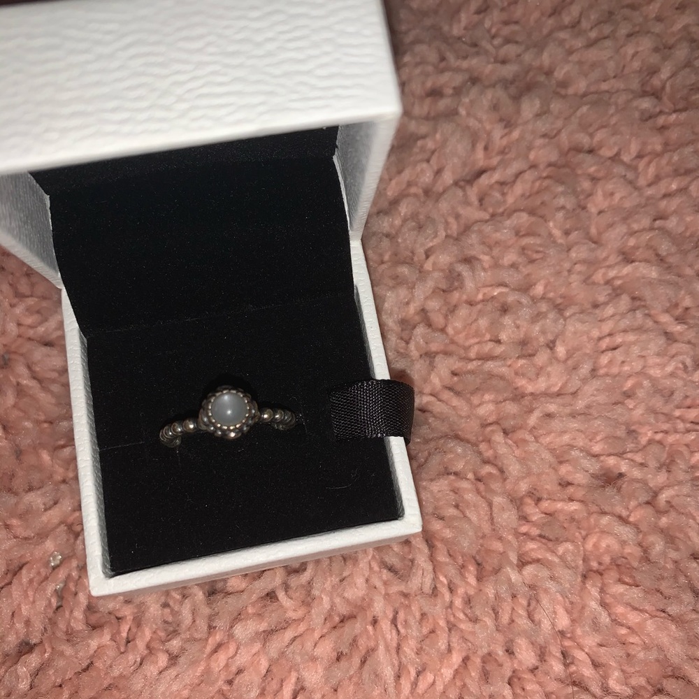 Birthday bloom Pandora ring